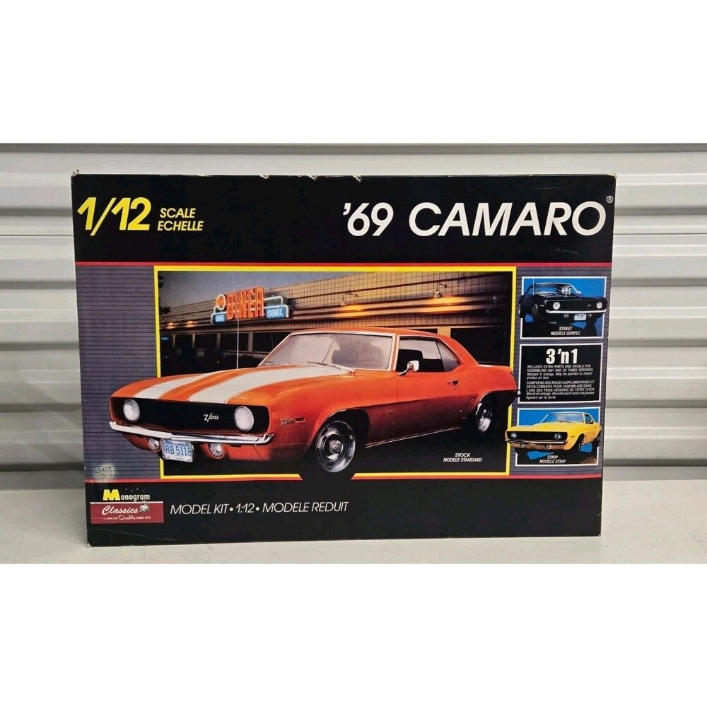 1/12 Monogram 1969 Chevy Camaro Model Kit w/ Extras *Started About 5% Completed*
